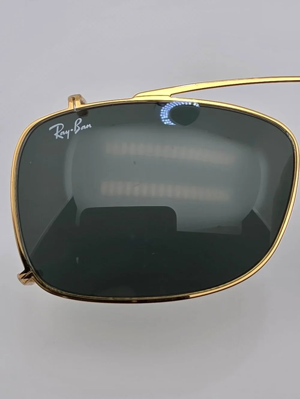 Ray-Ban RB5228-C 2500/71 Arista Gold Frame G-15 Green Lens Clip On Sunglasses